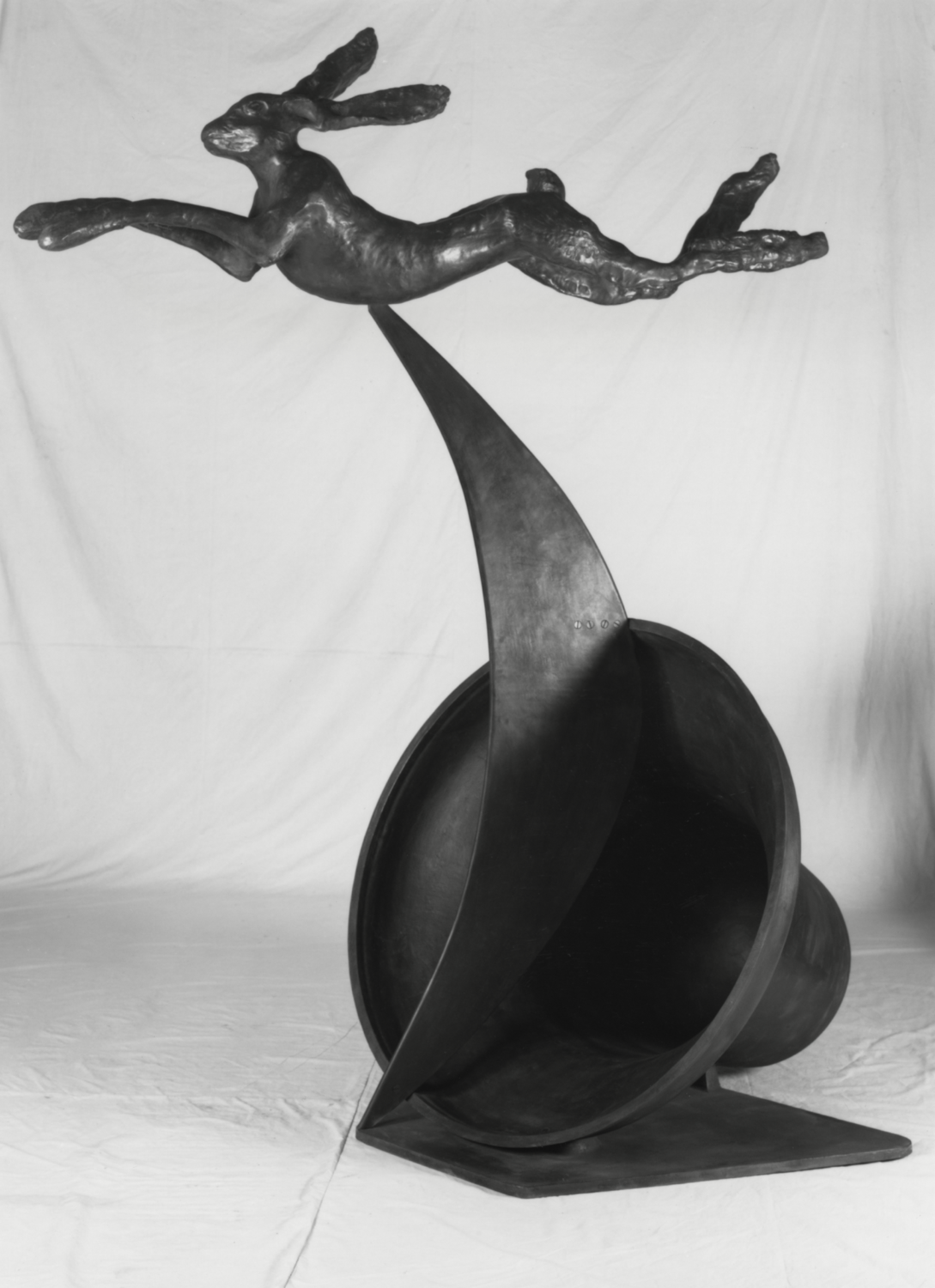 Leaping Hare on Crescent and Bell